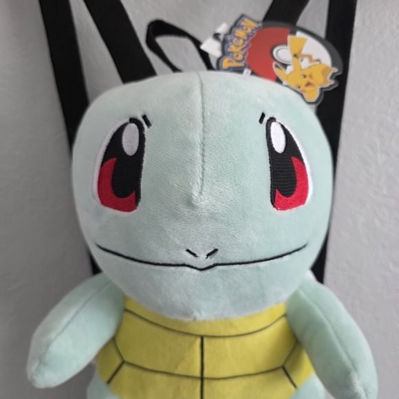 Nintendo Pokemon Squirtle 14" inches Plush Backpack Adjustable Straps 2018 NEW - Picture 3 of 8